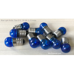 Blue Light Bulb, E10, 14V, 0.15A