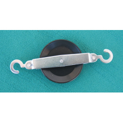 Single Pulley, 40 Mm Diameter, Double Hook