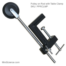 Pulley On Rod With Table Clamp