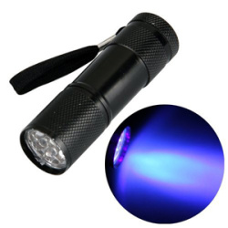 Uv Ultra Violet Blacklight 9 Led Flashlight Torch Light