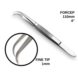 Forceps, 110 Mm Long (4Inches), Fine Curved Tip