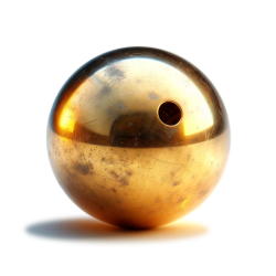 Brass Ball, 3/4 Inch Diameter With Hole