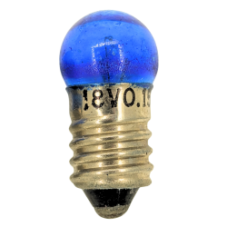 Blue Light Bulb, E10, 18V, 0.15A