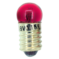 Red Light Bulb, E10, 18V, 0.15A